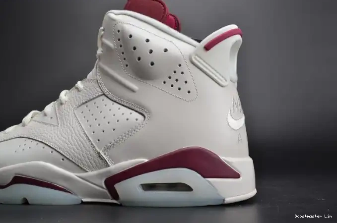 Bmlin Air Retro Jordan 6 white 384664-116 Maroon 0501